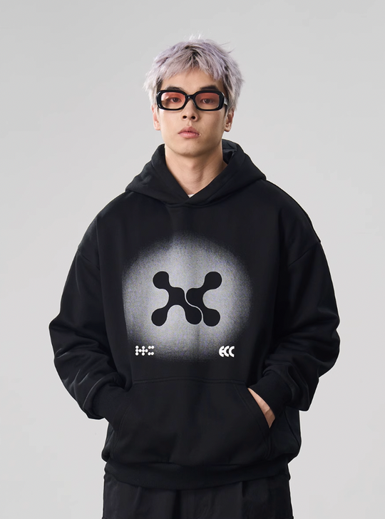 Harsh and Cruel Gradient Logo Print Hoodie