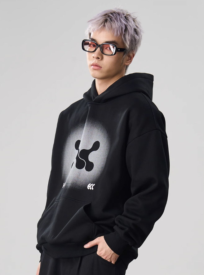 Harsh and Cruel Gradient Logo Print Hoodie