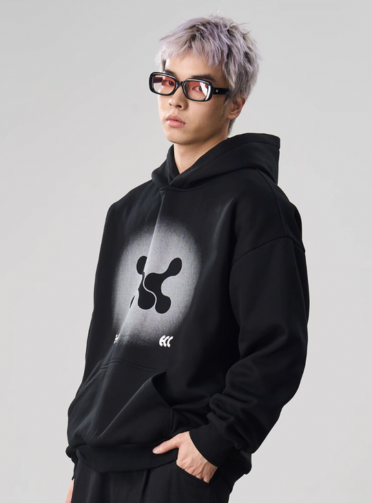 Harsh and Cruel Gradient Logo Print Hoodie
