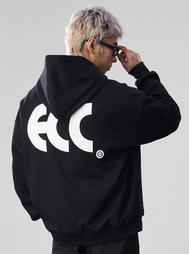 Harsh and Cruel Gradient Logo Print Hoodie