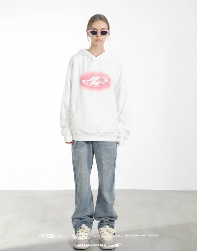 Harsh and Cruel Inkjet Gradient Print Hoodie