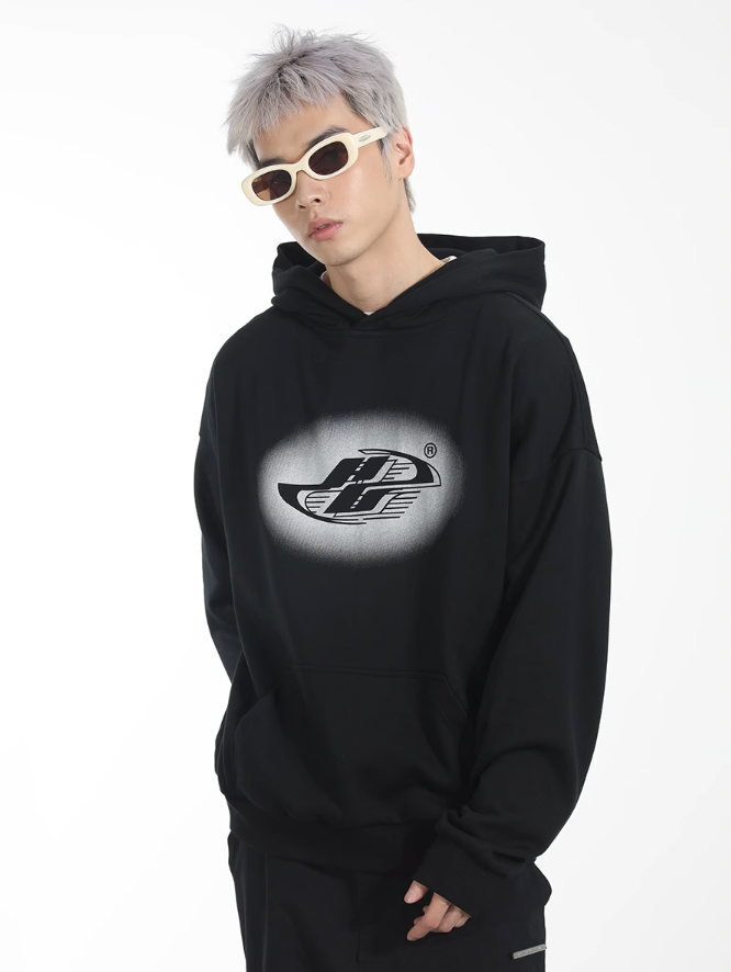 Harsh and Cruel Inkjet Gradient Print Hoodie