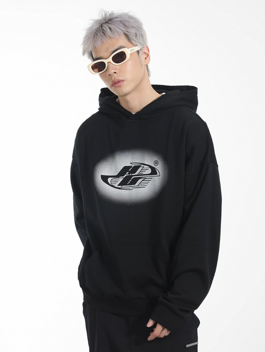 Harsh and Cruel Inkjet Gradient Print Hoodie