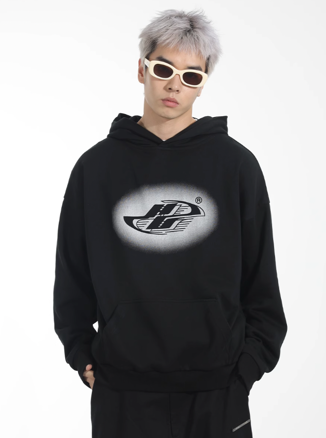 Harsh and Cruel Inkjet Gradient Print Hoodie