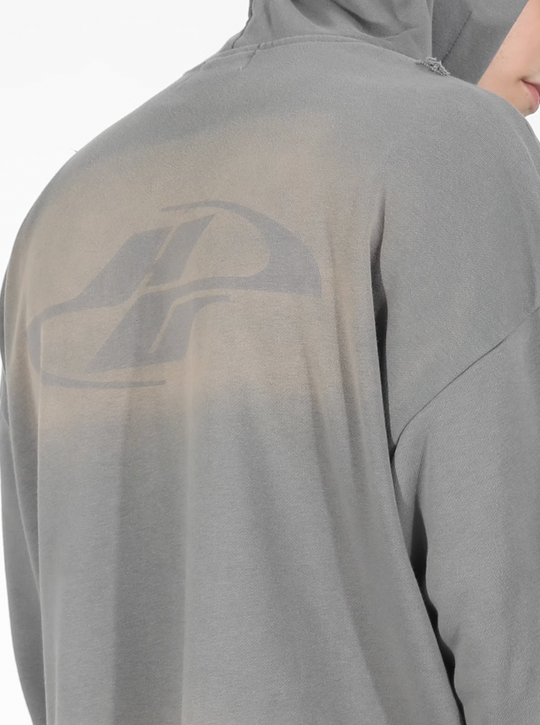 Harsh and Cruel Wash Damage Double Hooded Rope Hoodie