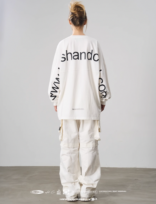 Harsh and Cruel Large Printed Loose Long Sleeve Tee