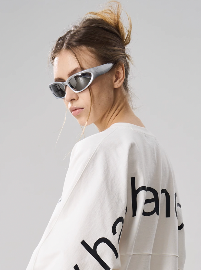 Harsh and Cruel Large Printed Loose Long Sleeve Tee