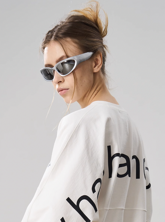 Harsh and Cruel Large Printed Loose Long Sleeve Tee