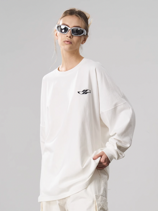 Harsh and Cruel Large Printed Loose Long Sleeve Tee