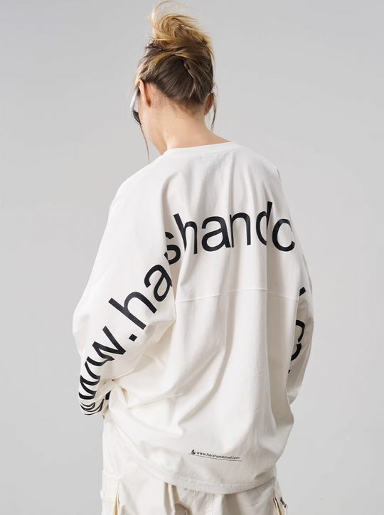Harsh and Cruel Large Printed Loose Long Sleeve Tee