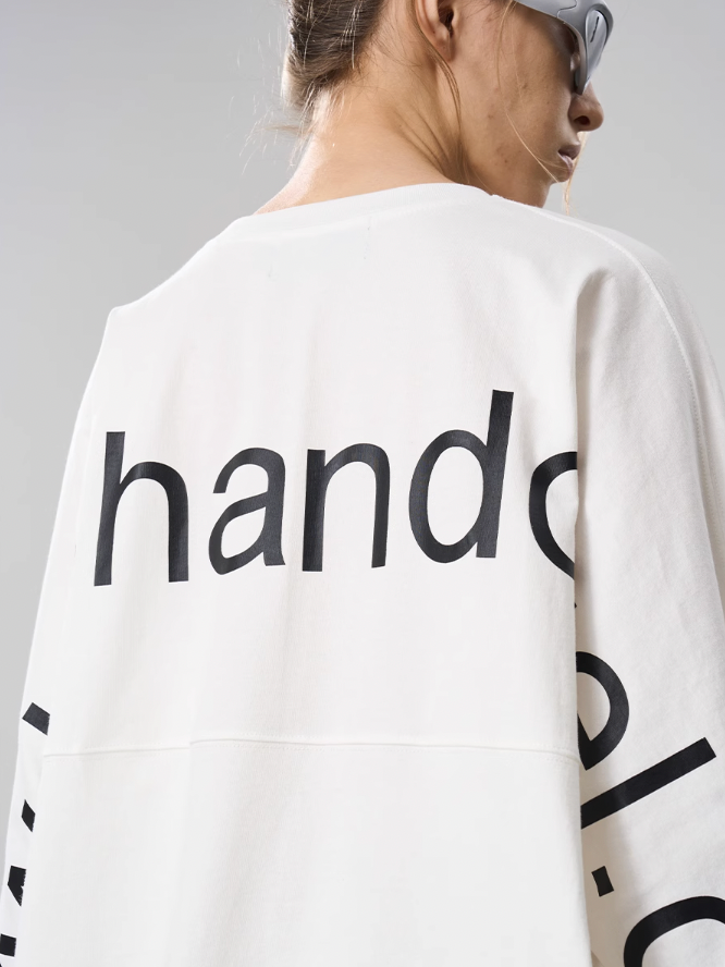 Harsh and Cruel Large Printed Loose Long Sleeve Tee