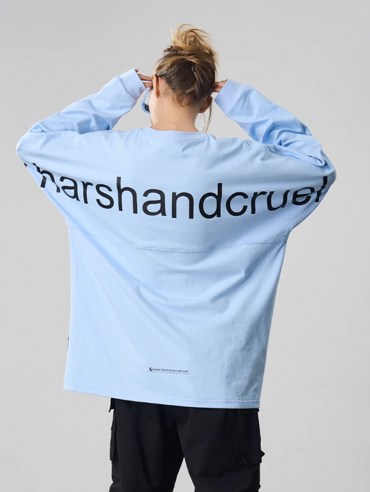 Harsh and Cruel Large Printed Loose Long Sleeve Tee