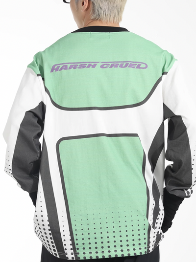 Harsh and Cruel Printed Racing Suit Long Sleeve Tee