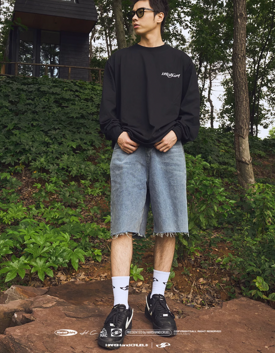 Harsh and Cruel 3D Logo Long Sleeve Tee