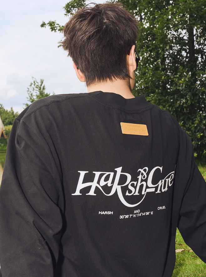 Harsh and Cruel 3D Logo Long Sleeve Tee