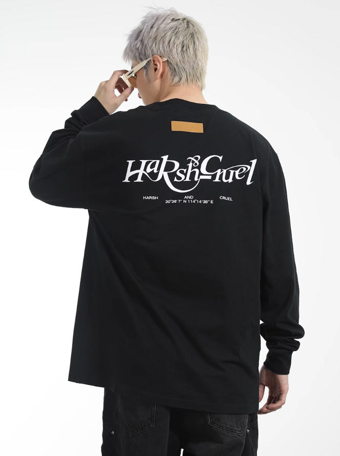 Harsh and Cruel 3D Logo Long Sleeve Tee