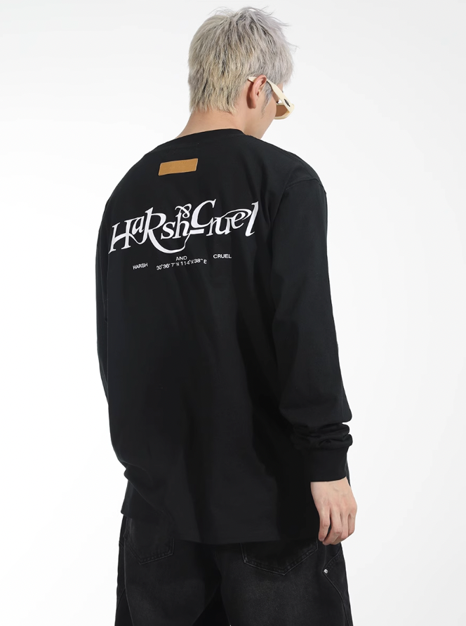 Harsh and Cruel 3D Logo Long Sleeve Tee