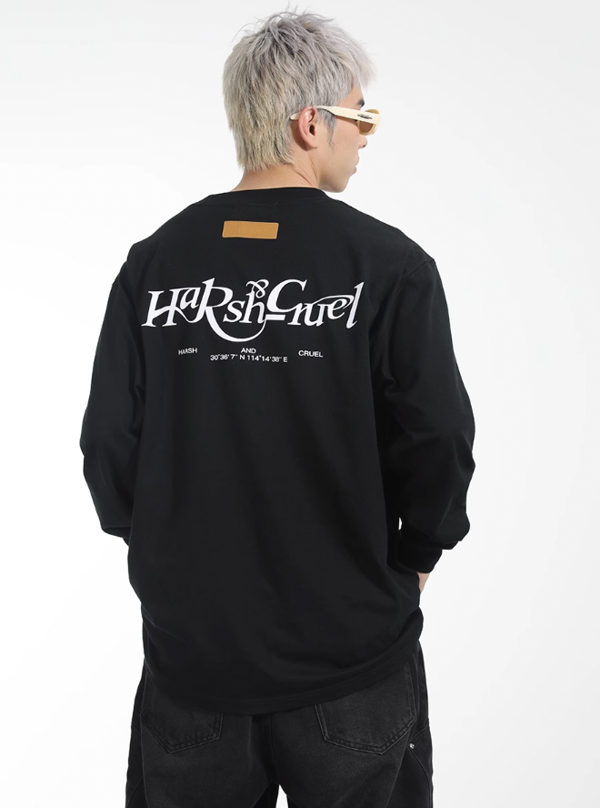 Harsh and Cruel 3D Logo Long Sleeve Tee