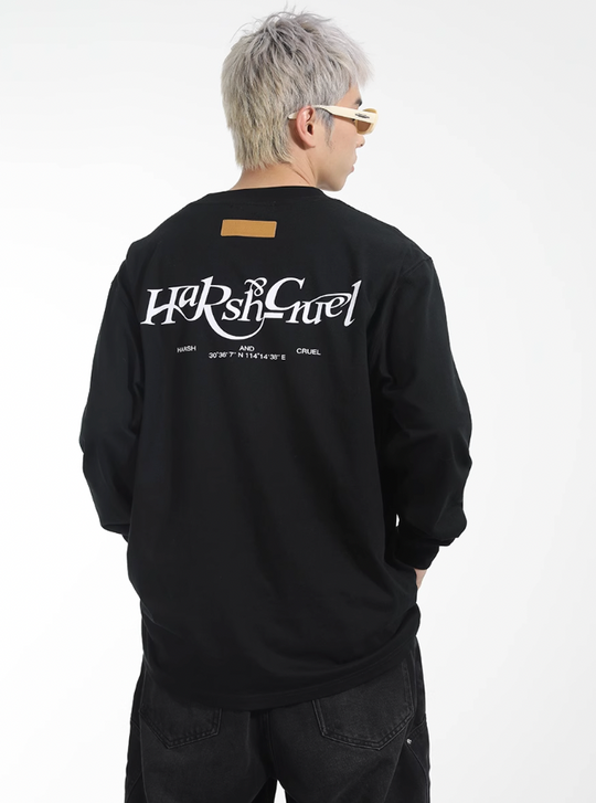 Harsh and Cruel 3D Logo Long Sleeve Tee