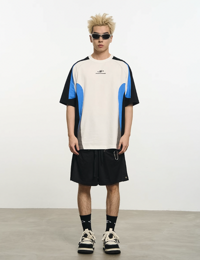 Harsh and Cruel Contrast Color Stitching Logo Tee