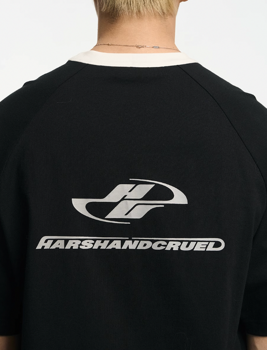 Harsh and Cruel Contrast Color Stitching Logo Tee