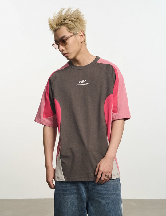 Harsh and Cruel Contrast Color Stitching Logo Tee