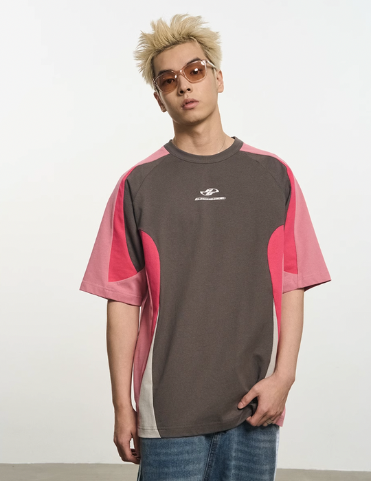 Harsh and Cruel Contrast Color Stitching Logo Tee