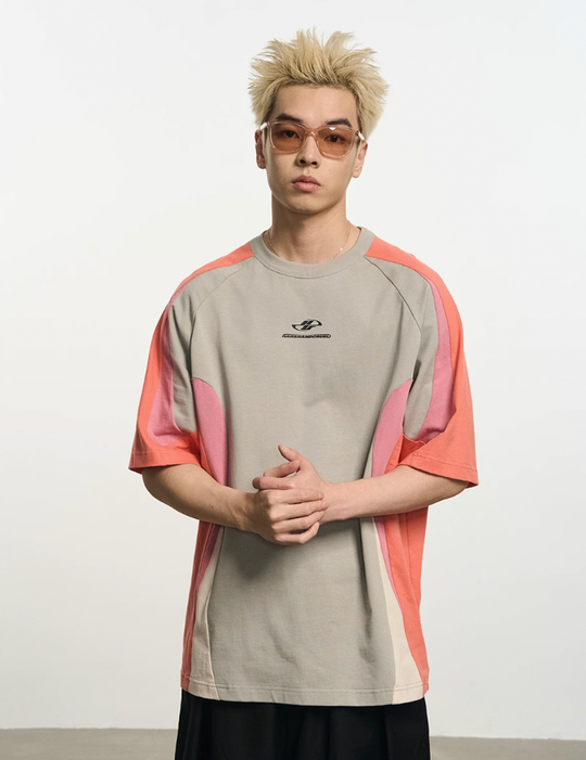 Harsh and Cruel Contrast Color Stitching Logo Tee