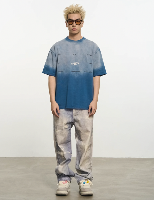 Harsh and Cruel Gradient Batik Wash Print Tee