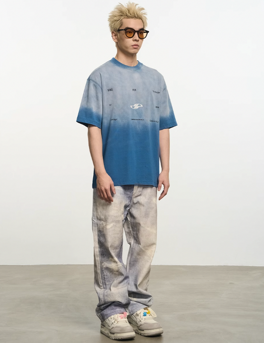 Harsh and Cruel Gradient Batik Wash Print Tee