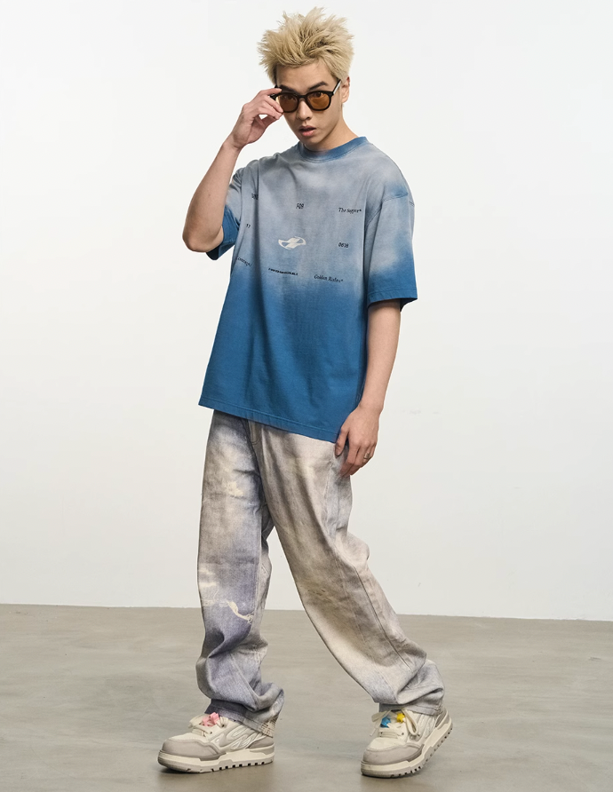 Harsh and Cruel Gradient Batik Wash Print Tee