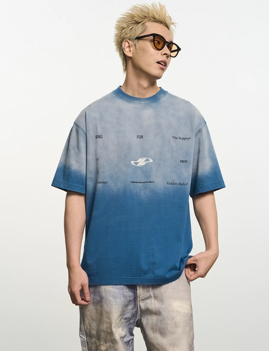 Harsh and Cruel Gradient Batik Wash Print Tee