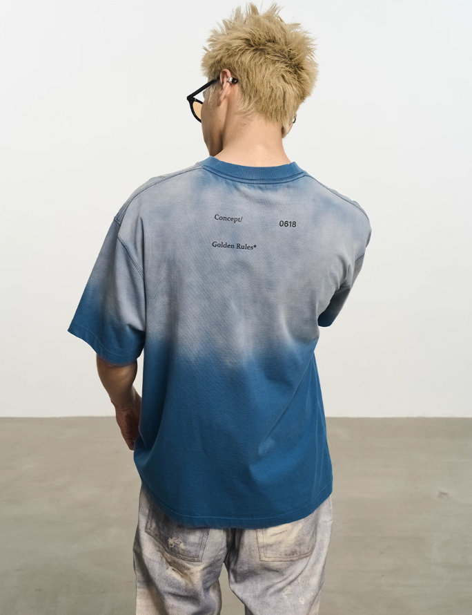 Harsh and Cruel Gradient Batik Wash Print Tee