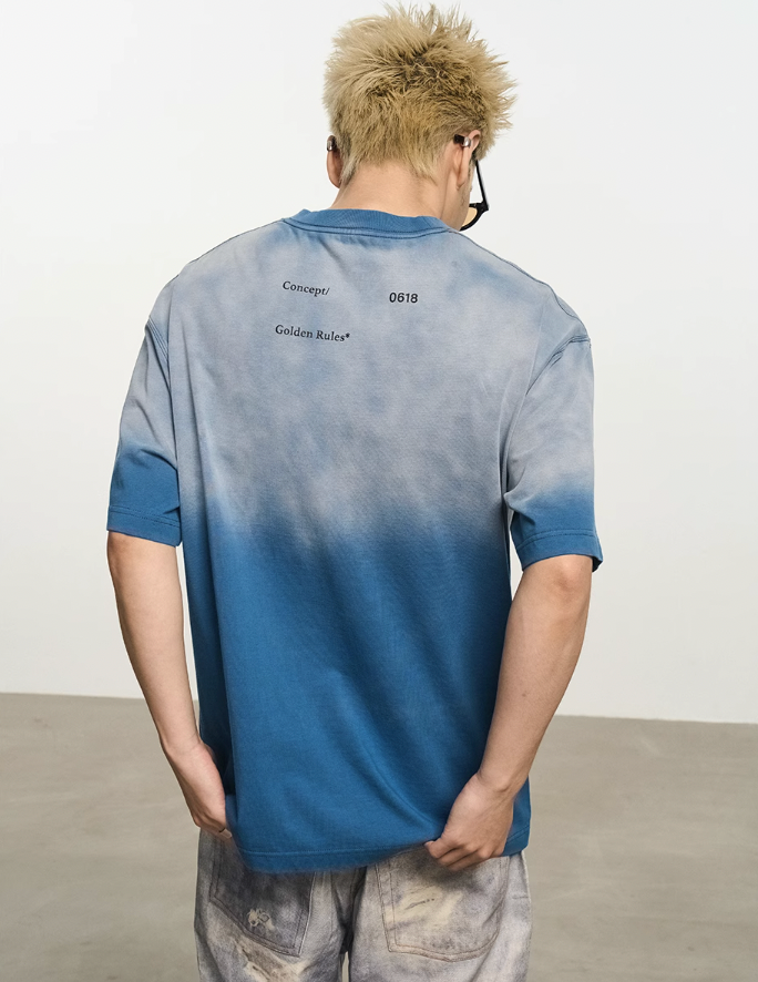 Harsh and Cruel Gradient Batik Wash Print Tee