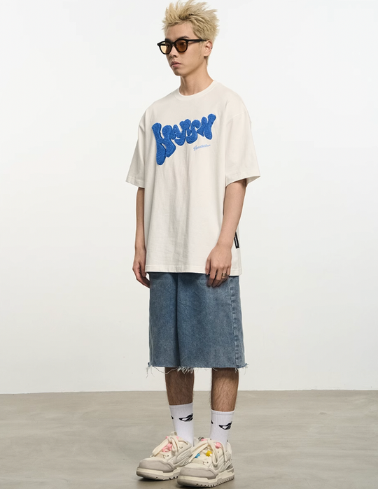 Harsh and Cruel Bubble Embroidered Logo Tee