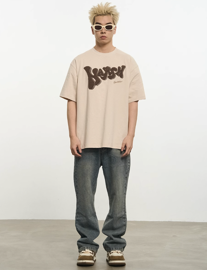 Harsh and Cruel Bubble Embroidered Logo Tee