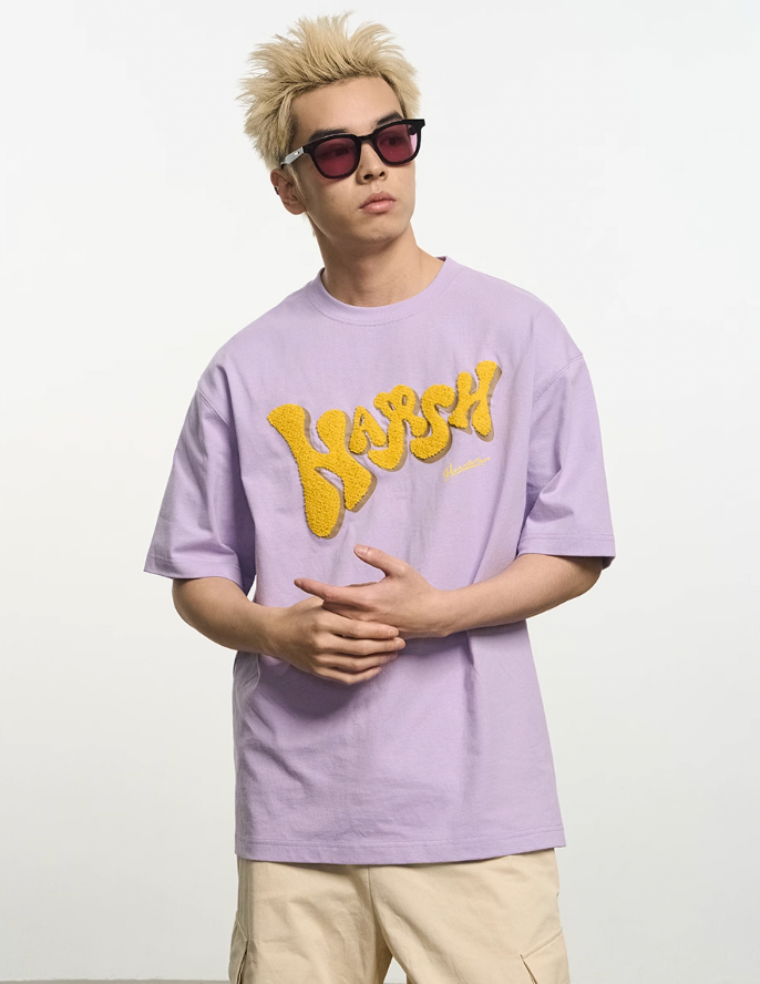 Harsh and Cruel Bubble Embroidered Logo Tee