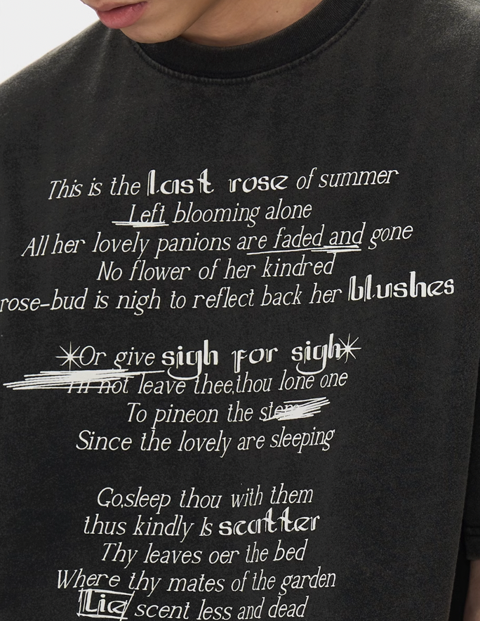 Harsh and Cruel Last Rose Of Summer Printed Tee