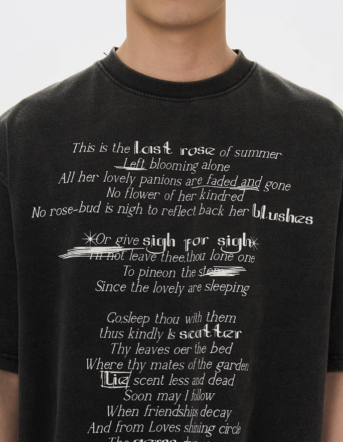 Harsh and Cruel Last Rose Of Summer Printed Tee