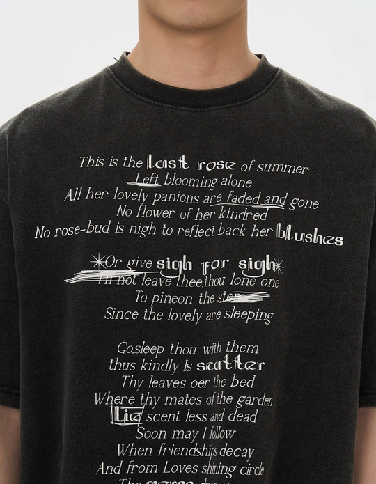 Harsh and Cruel Last Rose Of Summer Printed Tee