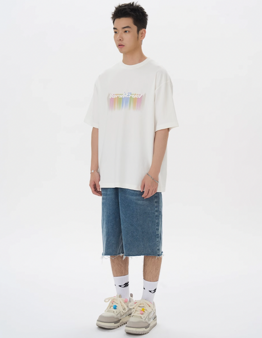 Harsh and Cruel Dripping Rainbow Logo Tee