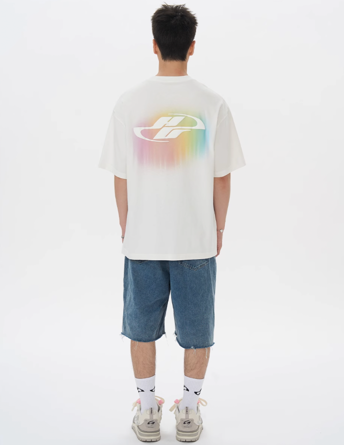 Harsh and Cruel Dripping Rainbow Logo Tee