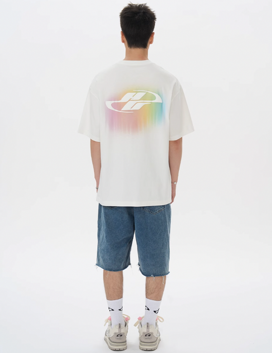 Harsh and Cruel Dripping Rainbow Logo Tee
