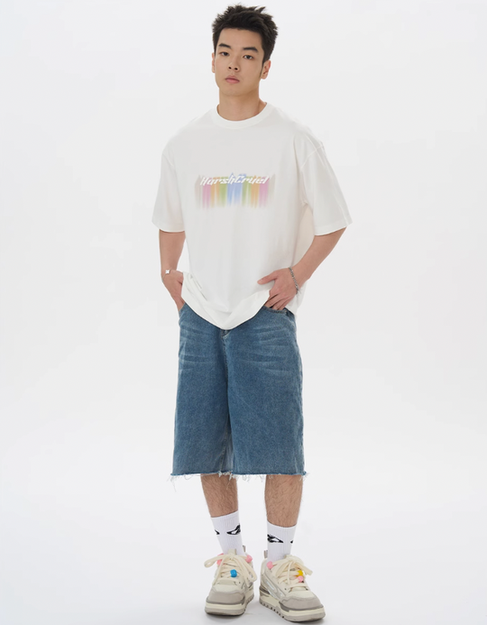 Harsh and Cruel Dripping Rainbow Logo Tee