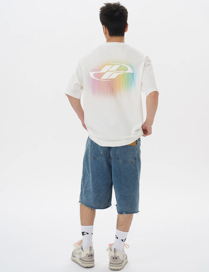 Harsh and Cruel Dripping Rainbow Logo Tee