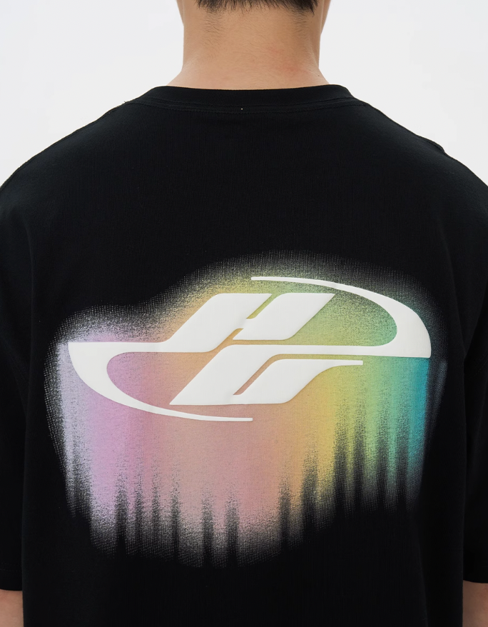 Harsh and Cruel Dripping Rainbow Logo Tee