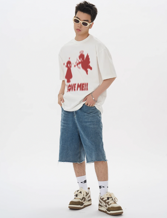 Harsh and Cruel Angel Imp Illusion Graffiti Tee