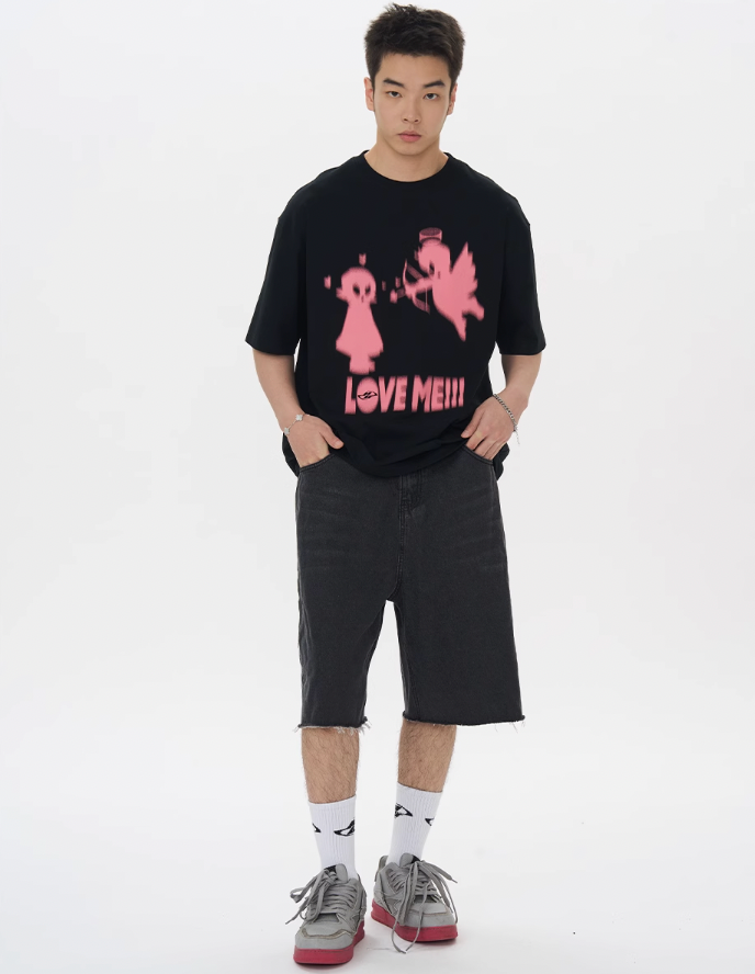 Harsh and Cruel Angel Imp Illusion Graffiti Tee