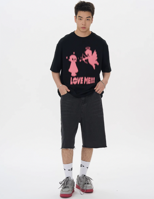 Harsh and Cruel Angel Imp Illusion Graffiti Tee