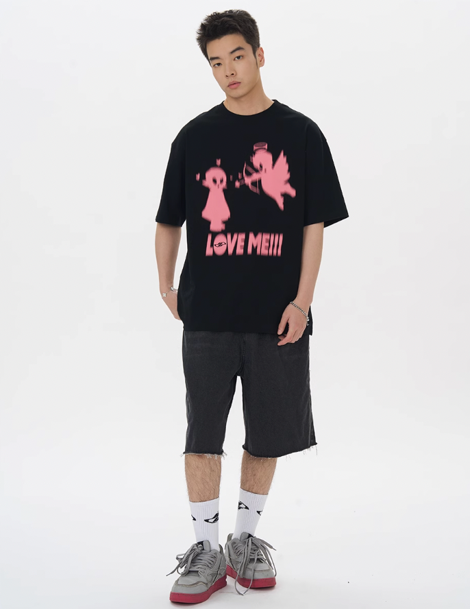 Harsh and Cruel Angel Imp Illusion Graffiti Tee